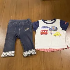 ホットビスケッツ　半袖Tシャツ　ダブルビー　長ズボン　セット　80サイズ