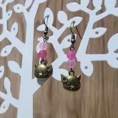 ฅハ4❤️ レジン 猫 ハロウィン ピアス イヤリング ハンドメイド