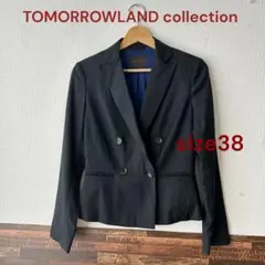 ♦︎トゥモローランド コレクション　ダブルジャケット　ネイビー　サイズ38
