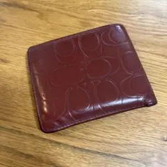 【まるも様専用】coach レザー 二つ折り財布
