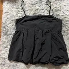 GU フレアシルエット 黒 キャミソール　XXL