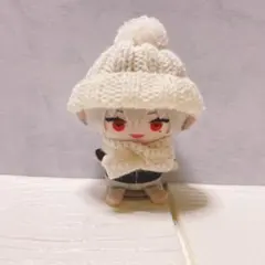 にじぱぺっと ぬい服 ニット帽 マフラー付き(ホワイト)