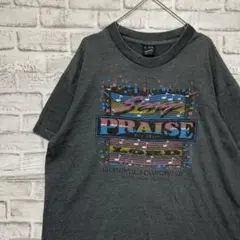 USA製90sヴィンテージTシャツ！シングルステッチ　グレー半袖古着　XL24
