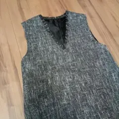 フリンジ Vネック ベスト