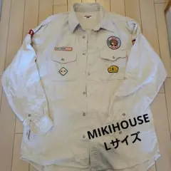 MIKI HOUSE 長袖シャツ ベアスカウト ワッペン付き