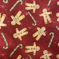 クリスマス 生地 ジンジャーブレッド 赤 USAコットン カントリー