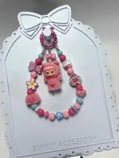 ピンク DORA 付き携帯ストラップ