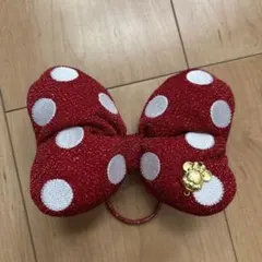 ミニーマウス風ヘアアクセサリー 赤 水玉