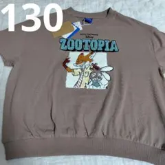 新品Disneyズートピア半袖Tシャツ130　ジュディ、ニックのサムネイル