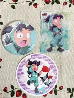 【匿名配送】　忍たま乱太郎　摂津のきり丸　缶バッジ　コースター　クリアカード