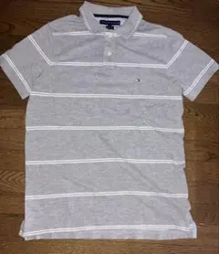 TOMMY HILFIGER スリムフィットポロシャツ グレー【訳あり】