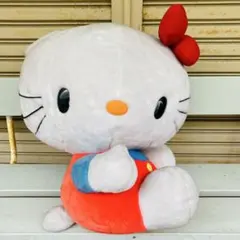 【当時物／レトロ】 サンリオ ハローキティ ぬいぐるみ 特大 ジャンボ つ1