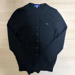 極美品✨バーバリーブルーレーベル カーディガン ニット 黒 刺繍ロゴ 9分袖 極美品✨バーバリーブルーレーベル カーディガン ニット 黒 刺繍