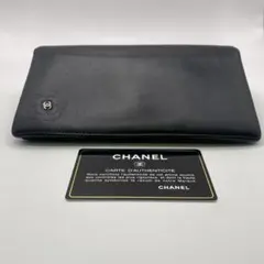 ☆CHANEL ☆ カメリア☆ブラック ☆二つ折り長財布 ☆大人気☆早い方優先