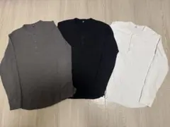 UNIQLO ワッフルヘンリーネックTシャツ/長袖　Mサイズ
