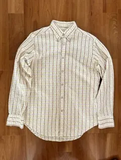 【高級】キャサリンハムネット 立体織ジャガード シャツ M 貝ボタンのサムネイル