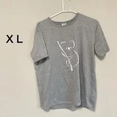 グレー 美品✨コアラ イラスト Tシャツ 【ＸＬ】レディース古着