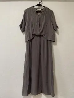 SHOO la RUE ブラウン 半袖 ワンピース ⭐︎一枚で楽ちん⭐︎ 新品