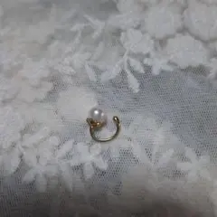 ゴールド パール フープイヤリング片方のみ
