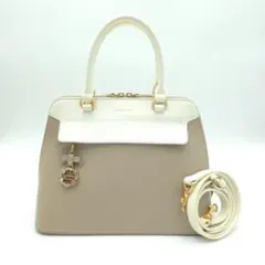 未使用級 サマンサタバサ 2WAY ハンドバッグ ショルダーバッグ ベージュ