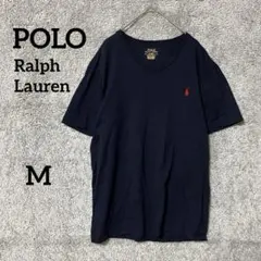ポロバイラルフローレン　M　VネックTシャツ　ワンポイント　半袖　シンプル　古着