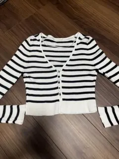 ボーダー　カーディガン　Mサイズ