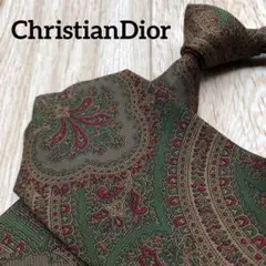 ✨極美品✨ChristianDior ネクタイ ペイズリー グリーン シルク