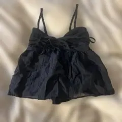 ブラックフリルキャミソール
