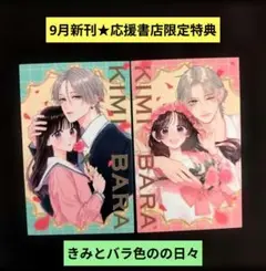《9月新刊》きみとバラ色の日々／ミニイラストカード特典2種コンプリートセット