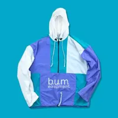 90s ナイロンアノラックパーカー ハーフジップ プルオーバークレイジーパターンのサムネイル