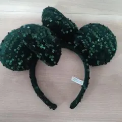 東京ディズニーリゾート 緑色スパンコールカチューシャ