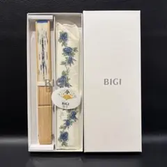 【未使用品】ブルーミング中西　「BIGI」　花柄扇子　専用ケース付き