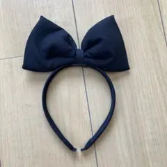 リボンカチューシャ　ブラック　黒