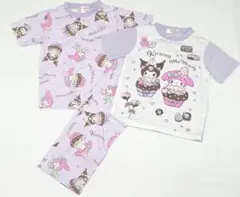 Sanrio マイメロ クロミ パジャマ3点s 110cm カップケーキ柄 半袖