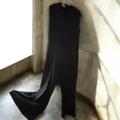 ブラック vネック オケージョン　パーティーパンツドレス