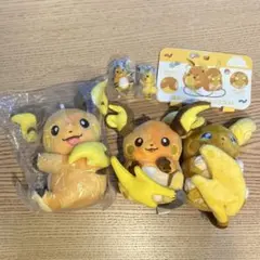 磁石でくっつくペアマスコット にたものどうし ライチュウ＆アローラライチュウ