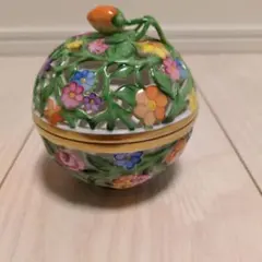 Herend ヘレンド 透かし彫り ボンボニエール 小物入れ