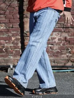 Karl Kani ストレート ストライプ デニムパンツ インディゴ 30のサムネイル