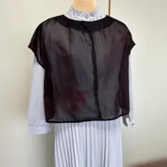 夏着物　紗　赤系　カットソー　ベスト　トップス　リメイク　ハンドメイド