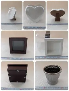보존된 꽃 프레임 및 그릇 4개