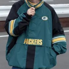 Perushu × NFL コラボナイロンスタンドネックアノラックブルゾン