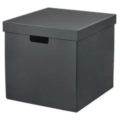 IKEA FJÄDERHARV ブラック収納ボックス