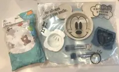 お食事セット✨ミッキーマウスプレート＆使い捨てエプロン（30枚入り) 匿名配送