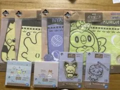 ポケピース　一番くじ　ハンドタオル　メモパッド　ワッペンチャーム