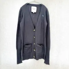 良品✦Abercrombie＆Fitch ロングニットカーディガン Mネイビー