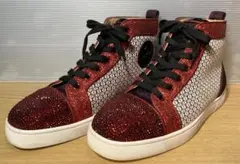 クリスチャンルブタン　ルイス　ハイカットスニーカー　サイズ39　レッド系