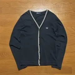 FRED PERRY 鹿の子カーディガン S リブライン サマーカーディガンのサムネイル