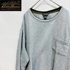 Eddie Bauerエディバウアービックシルエットワッフル長袖カットソーL