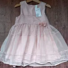 新品　H&M　ピンクドレス フラワー装飾付き