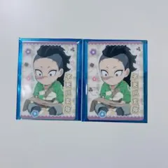 鬼滅の刃　不死川玄弥　ハンドメイドクラブ　パッチワーク風カード　カード